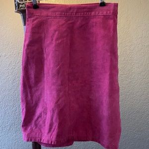 Vintage Express Hot Pink Suede Skirt